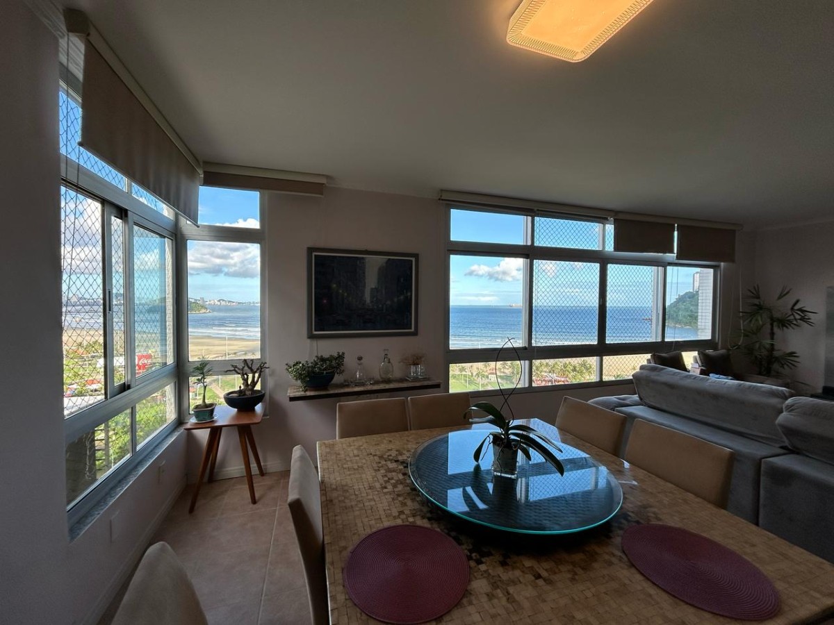 Apartamento à Venda, 4 Dormitórios, Garagem, de Frente para o Mar, Itararé, São Vicente - SP