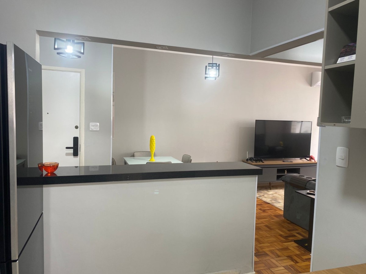Apartamento 1 Quarto a Venda, Ed. Anchieta, Garagem, Prédio de Frente Para o Mar, Praia do Gonzaguinha - São Vicente, SP
