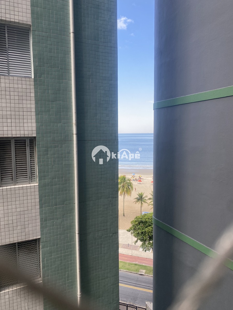 Apartamento à Venda – 1 Dormitório, Garagem, Vista Parcial para o Mar – Gonzaguinha, São Vicente-SP