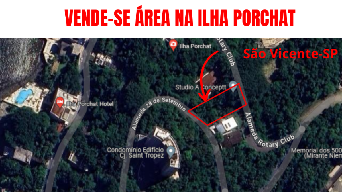 Terreno à Venda na Ilha Porchat - São Vicente/SP | 1.117m² | Última Oportunidade!