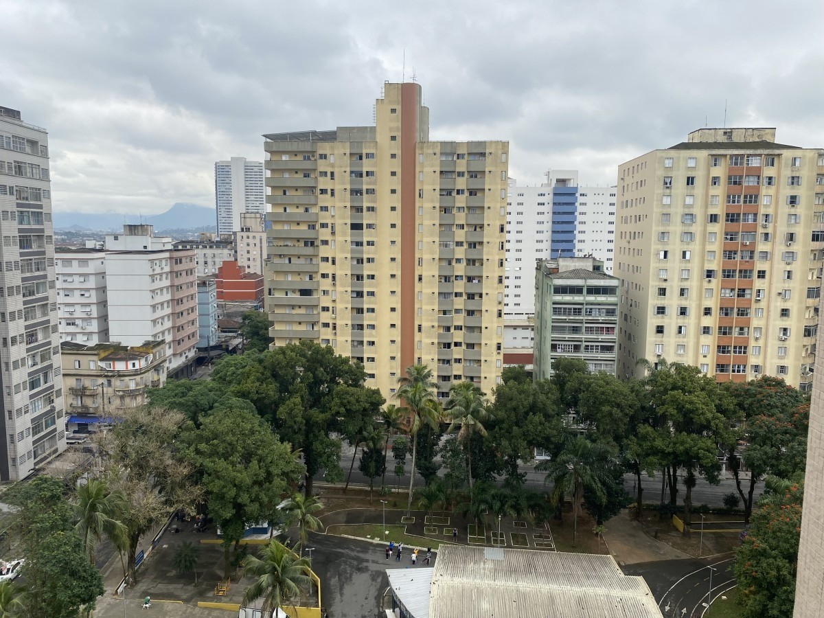 Apartamento Sala Living  - Frente a Praça da Biquinha - Centro - São Vicente, SP