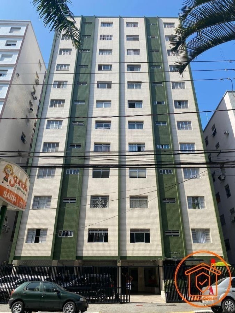 Apartamento à venda Sala Living, Praia do Gonzaguinha, Frente ao Shopping, com garagem em São Vicente-SP