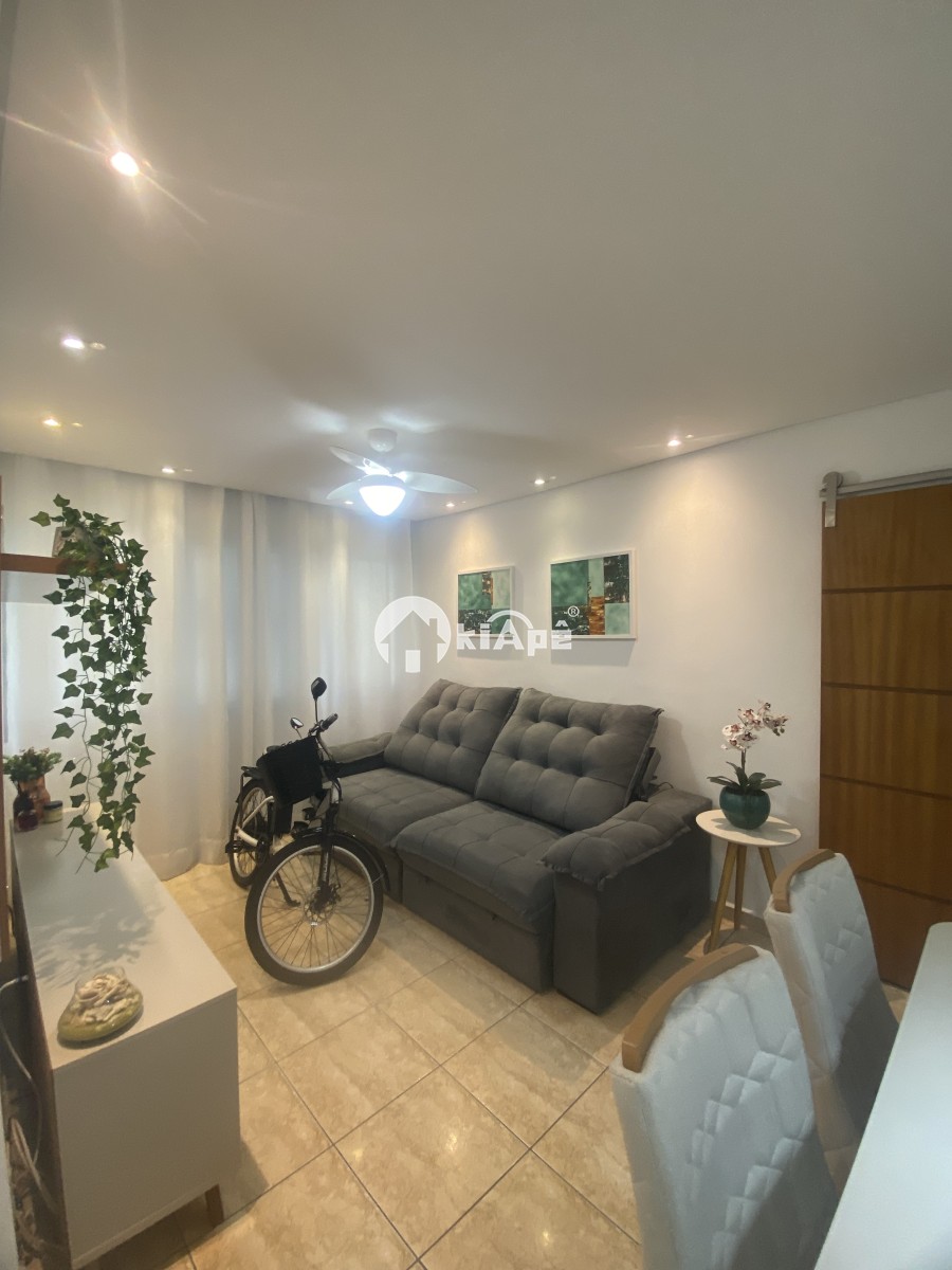 Apartamento Mobiliado à Venda no Centro de São Vicente-SP | 1 Quarto | Garagem | Próximo ao Brisamar a uma Quadra do Mar