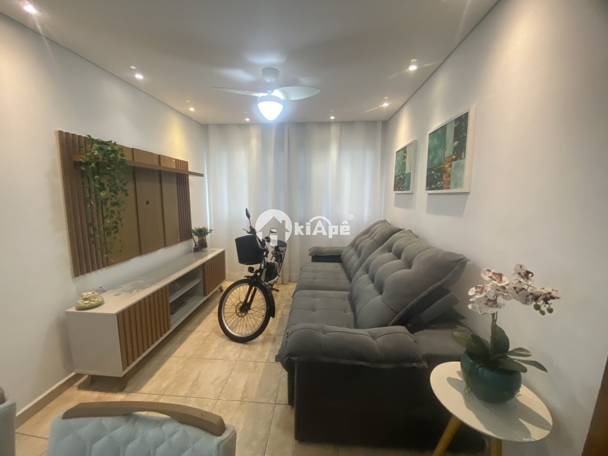 Apartamento Mobiliado à Venda no Centro de São Vicente-SP | 1 Quarto | Garagem | Próximo ao Brisamar a uma Quadra do Mar