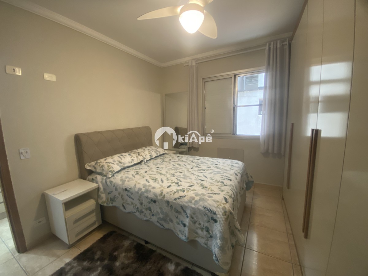 Apartamento Mobiliado à Venda no Centro de São Vicente-SP | 1 Quarto | Garagem | Próximo ao Brisamar a uma Quadra do Mar