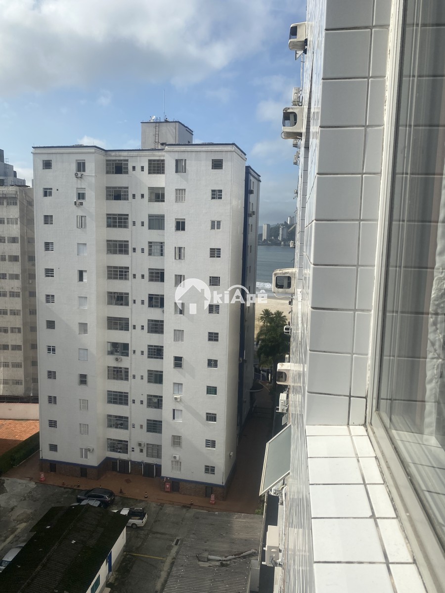Apartamento à Venda de Frente para o Mar em São Vicente-SP | 1 Quarto | Garagem Garantida | Praia do Gonzaguinha