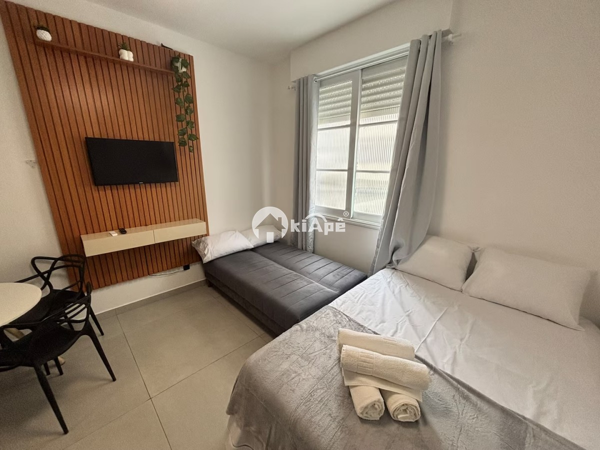 APARTAMENTO KITNET FRENTE MAR À VENDA NO ITARARÉ – SÃO VICENTE | TOTALMENTE REFORMADO E MOBILIADO | PRONTO PARA MORAR