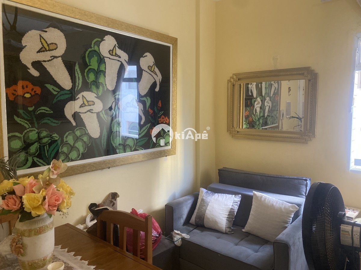 Apartamento à Venda Tipo Sala Living no Gonzaguinha, 1 Quadra da Praia | Em Frente ao Shopping Brisamar | São Vicente-SP